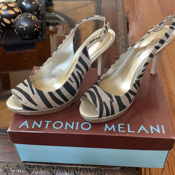 Antonio Melani open toe sling back heels - Picture 3 of 3